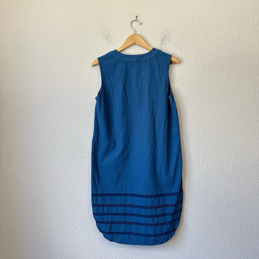 OUTERKNOWN Meander Dress Knee-Length Stripe Accents in Blue - Picture 8 of 12
